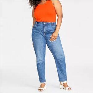 On 34th high rise straight leg jeans sz 18